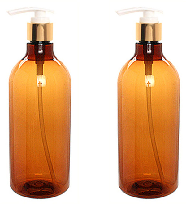 DN 1000 용기 1L + 디스펜서, 갈색 + 골드, 2개