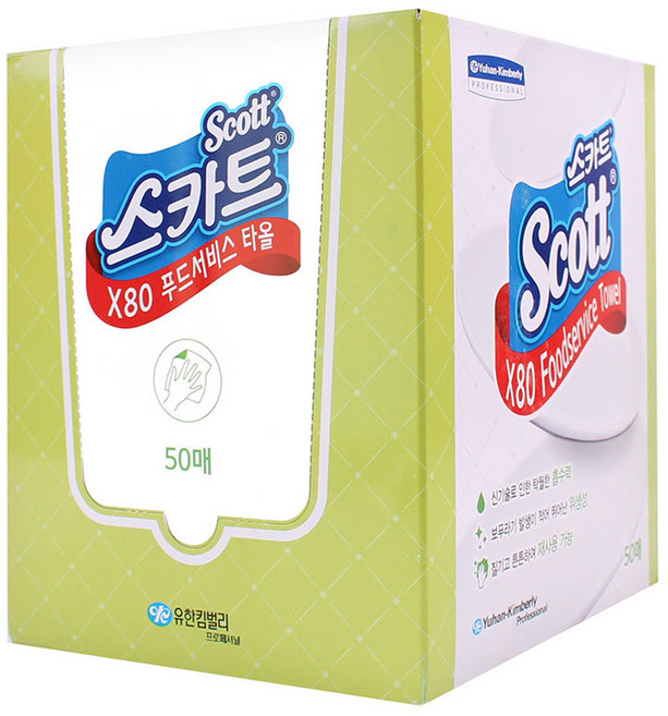 스카트 푸드서비스 타올 50매, 50개, 1개