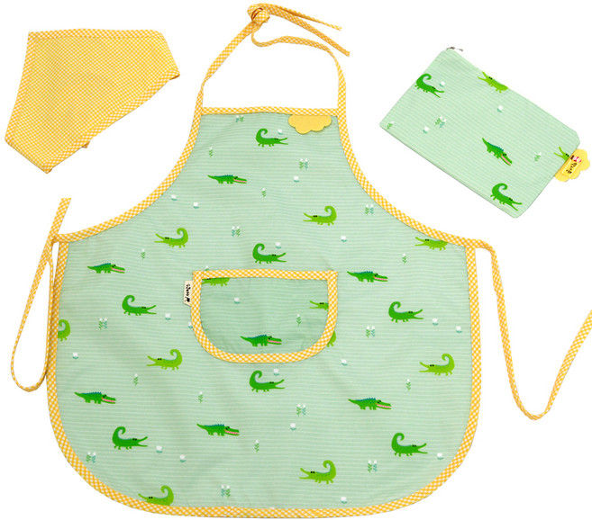 세맘스 아동용 방수 3종 앞치마 세트
