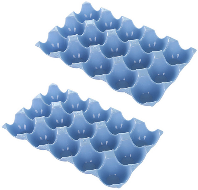 블럭마트 15구 럭셔리 에그케이스, 블루, 2개