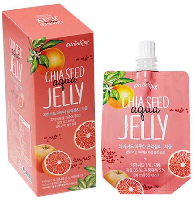 치아씨드 아쿠아 곤약젤리 자몽맛, 100ml, 5개