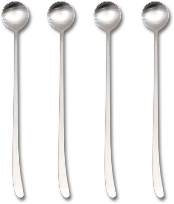 라온누리 웨이브 샤틴 동글 롱스푼, 4개입