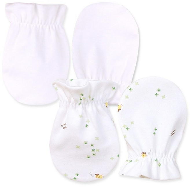 오가닉붐 베이직 + 허니비 손싸개 세트 여름용