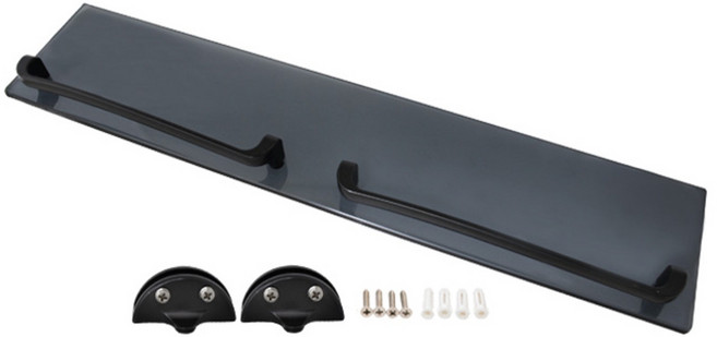 코시나 유리 일자 선반 8T, 블랙, 1개