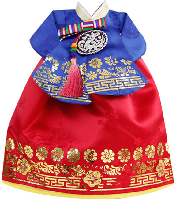 해피툴 럭스 한복 와인커버, 청홍, 1개