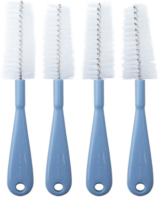 베이비베어 국내 제조 다용도 꼭지브러쉬, 블루, 4개