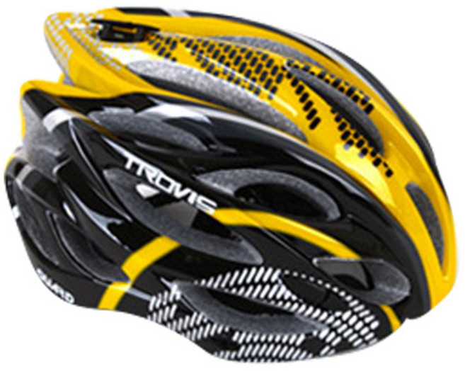 트로비스 GUARD 자전거 헬멧 TR-0081 + 썬바이저, 옐로우 + 블랙, 1개