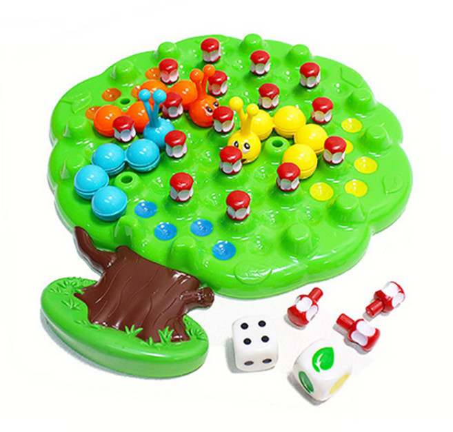 캐스비 사과나무 애벌레 퍼즐 보드게임, 혼합 색상, 1개