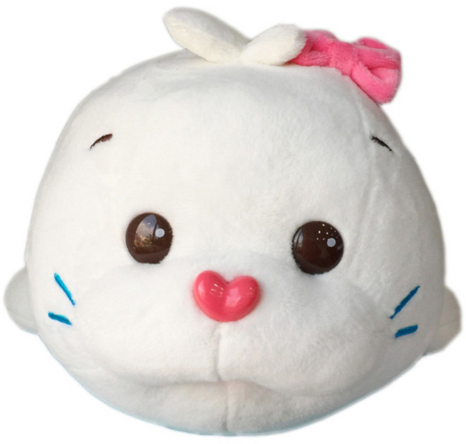 토이트론 노래하는 하프 봉제인형 대, 20cm, 흰색, 1개