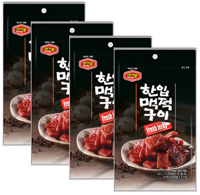 머거본 한입 맥적 구이 육포, 25g, 4개