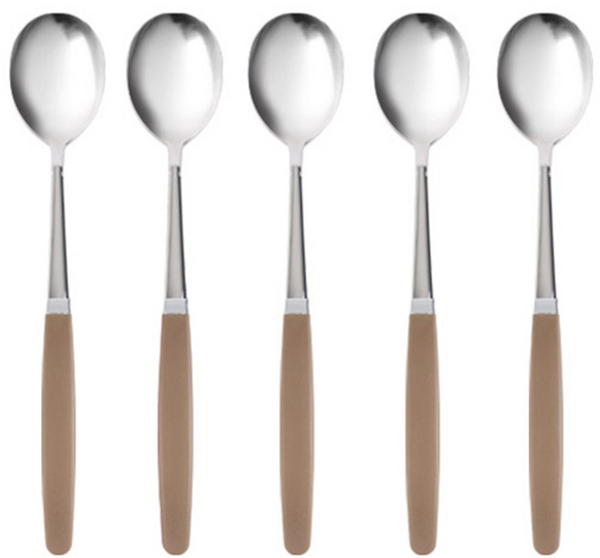 마호커트러리 틴트 성인용 숟가락, 카푸치노, 단품, 5개