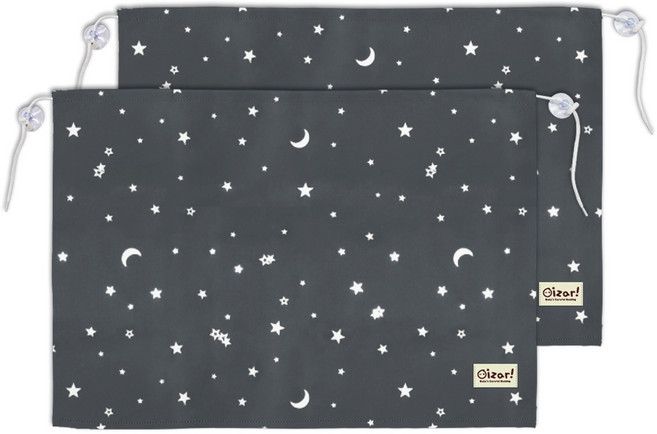 더자리 트윙클 차량용 햇빛가리개, 차콜그레이, 2개