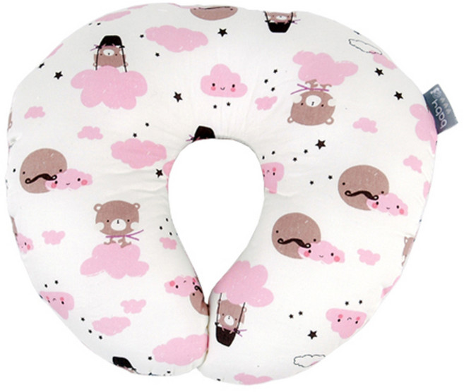베이비앤아이 사계절 매쉬 유아 목쿠션, 구름 핑크