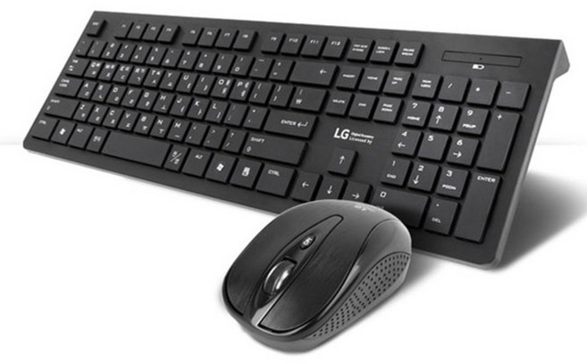 LG 무선 키보드 + 무선 마우스 세트 MKS-2000, 블랙, 일반형