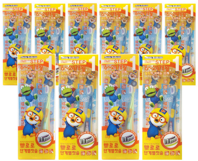 뽀로로 단계별칫솔 1단계 2p, 랜덤 발송, 2개입