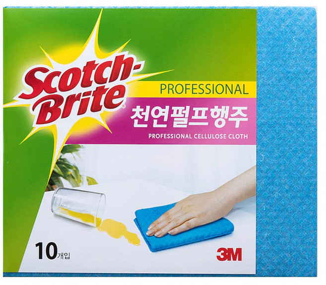 스카치브라이트 천연 펄프 행주, 10개