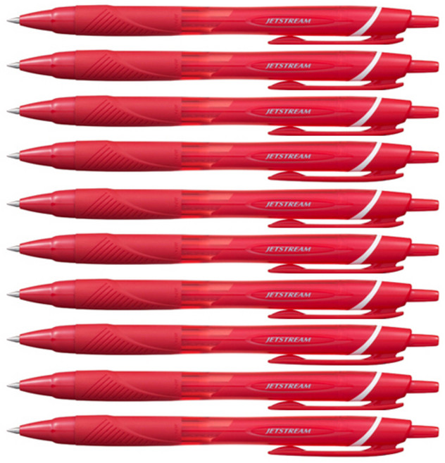 제트스트림 유니 볼펜 SXN-150 0.5mm, 레드, 10개