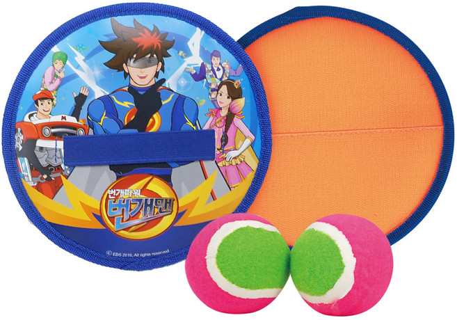 비앤씨 번개맨 캐치볼, 혼합색상, 1세트