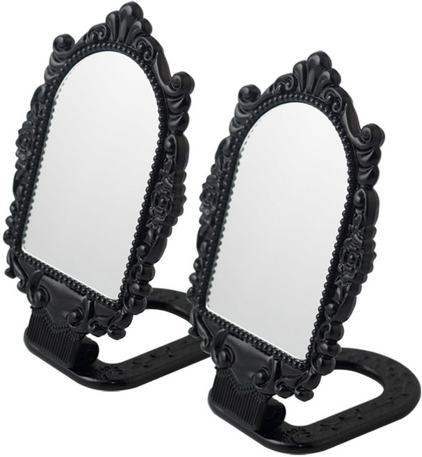 세븐스타 라비나 스탠드거울 소, 블랙, 2개입