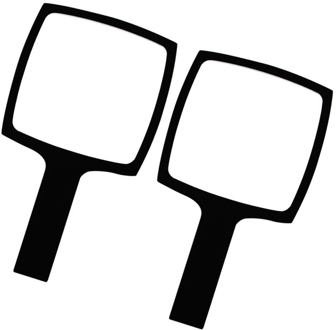 세븐스타 사각 핸드 미러, 블랙, 2개입