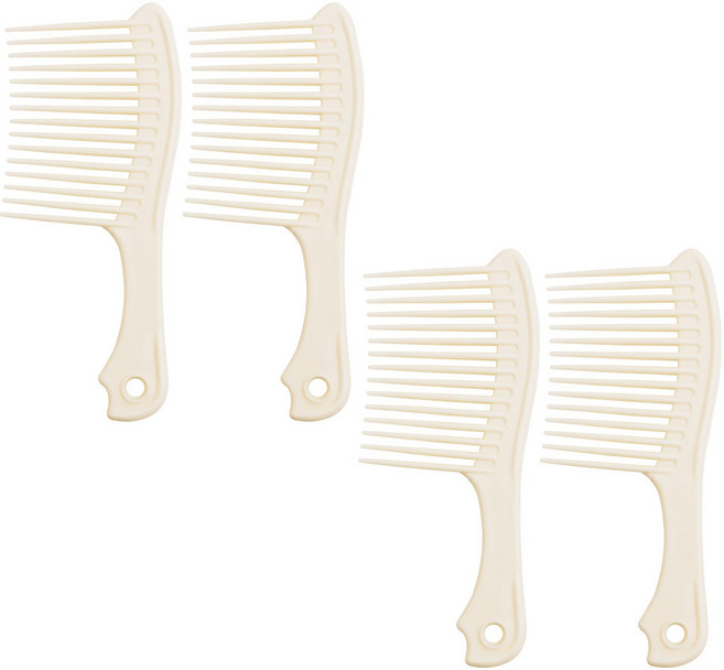 세븐스타 도끼 형 일자빗 중, 아이보리, 4개