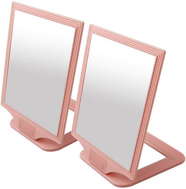 세븐스타 진주사각거울 중형, 연핑크, 2개입