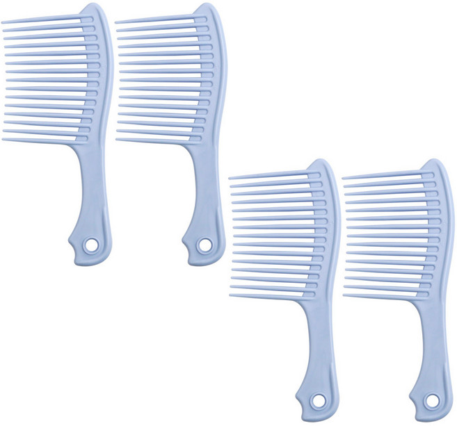 세븐스타 도끼 형 일자빗 중, 연블루, 4개