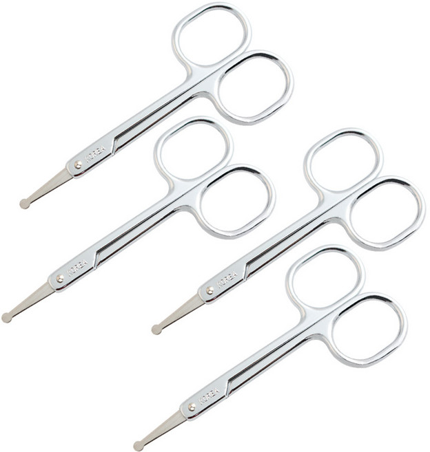 세븐스타 판코가위 코털정리용, 실버, 4개