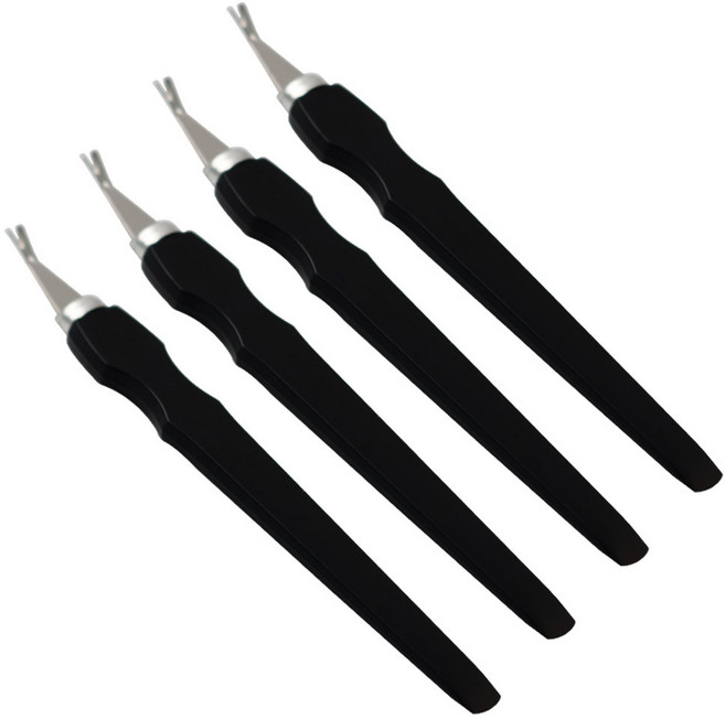 세븐스타 고급밀대 손톱 큐티클 제거용, 블랙, 4개