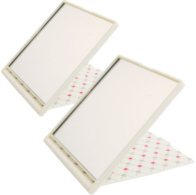 세븐스타 전사 사각 접경거울, 아이보리, 2개입