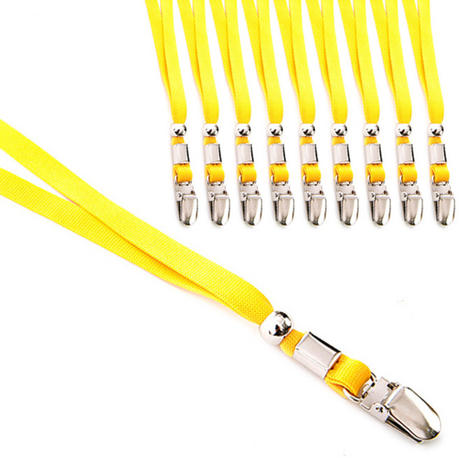 목걸이 슬링 명찰줄 9mm, 노랑색, 10개입