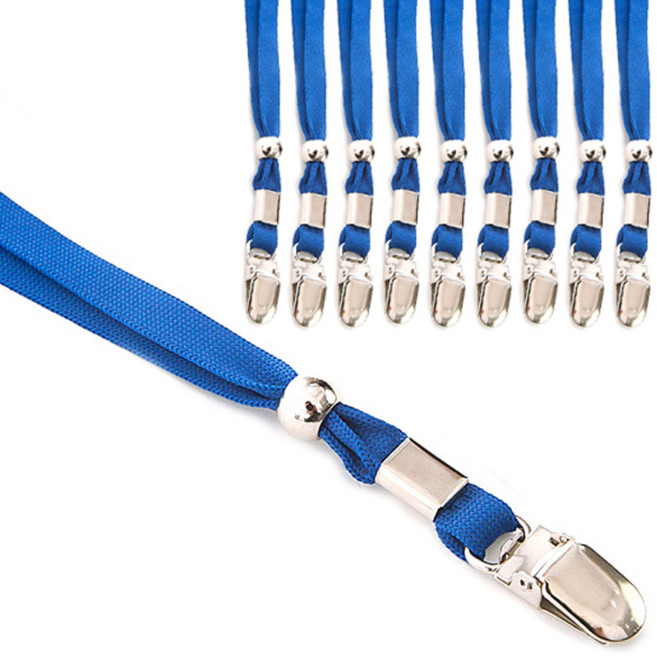 목걸이 슬링 명찰줄 9mm, 청색, 10개입