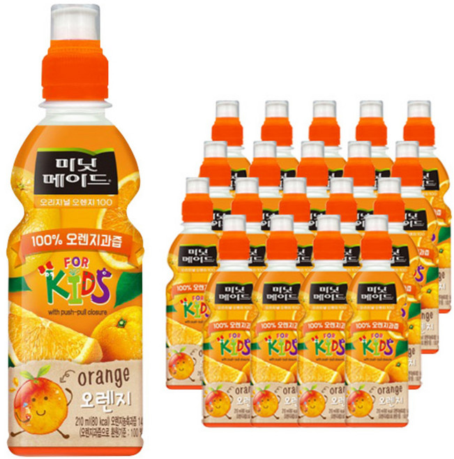 미닛메이드 키즈 오렌지 주스, 210ml, 20개