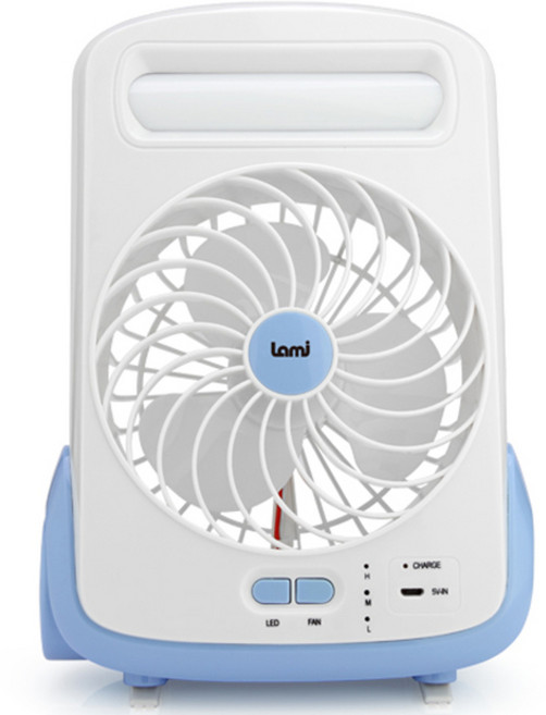 라미고 USB 충전식 랜턴 선풍기, LMUF-05BL, 혼합색상