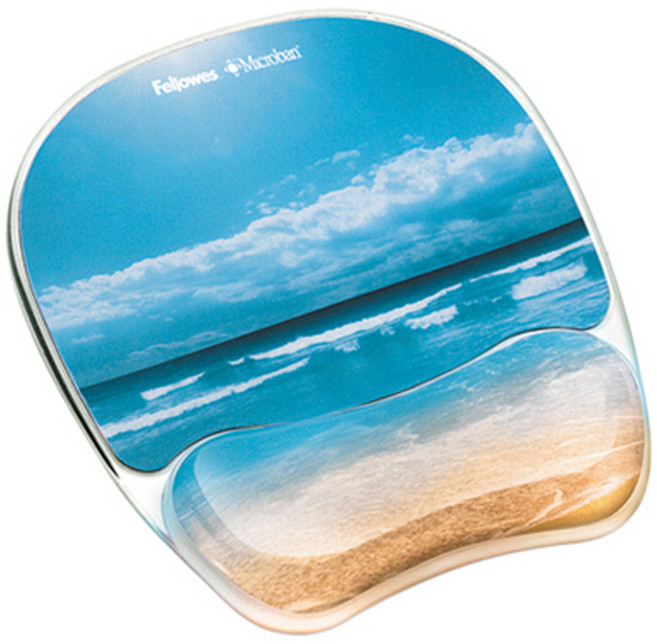 펠로우즈 마이크로밴 포토 젤 마우스패드, 시원한 해변, 1개