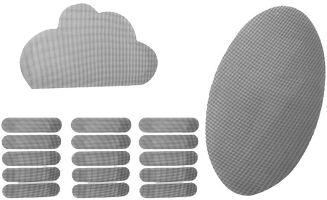 촘촘망 인테리어 방충망 보수재 중형 2종 + 물구멍 촘촘망 15p, 1세트