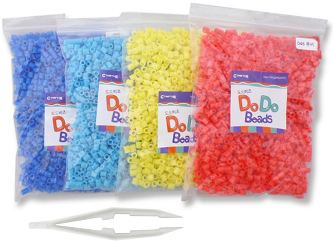 가베가족 도도비즈 학습교구 4색 리필세트 13, 46 루비, 34 레몬, 5 하와이안블루 2 세루리안 블루, 1세트