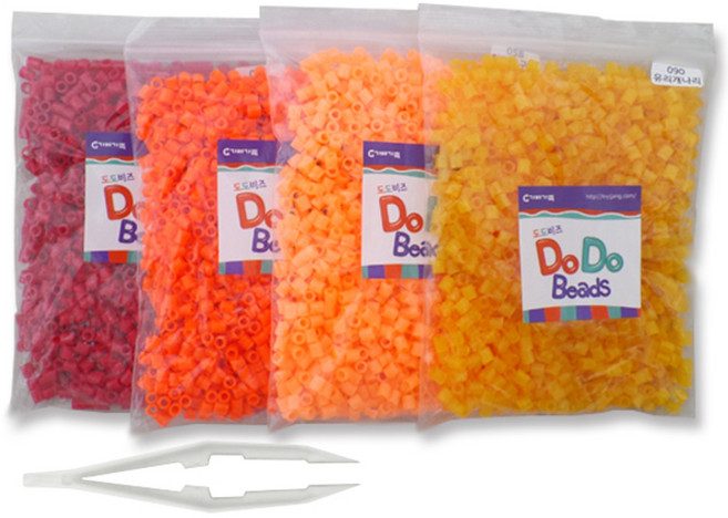 가베가족 도도비즈 학습교구 4색 리필세트 20, 49 로즈레드, 40 주황색, 58 형광살구색, 90 유리개나리, 1세트