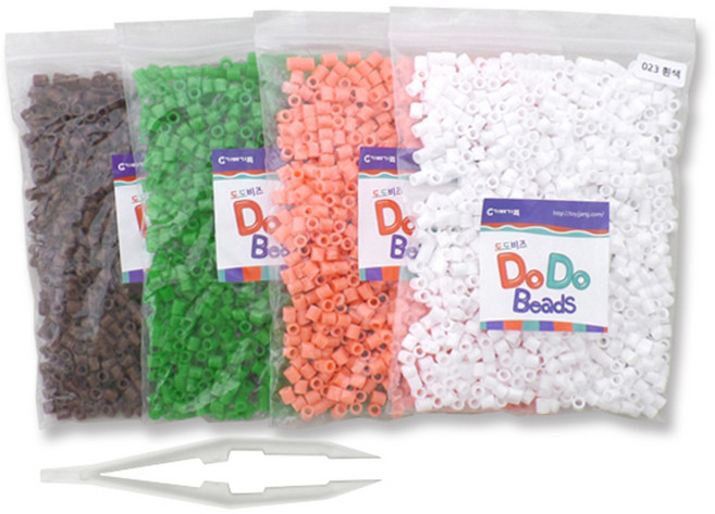 가베가족 도도비즈 학습교구 4색 리필세트 17, 119 코랄핑크, 23 흰색, 86 고동색, 31 풀빛초록, 1세트