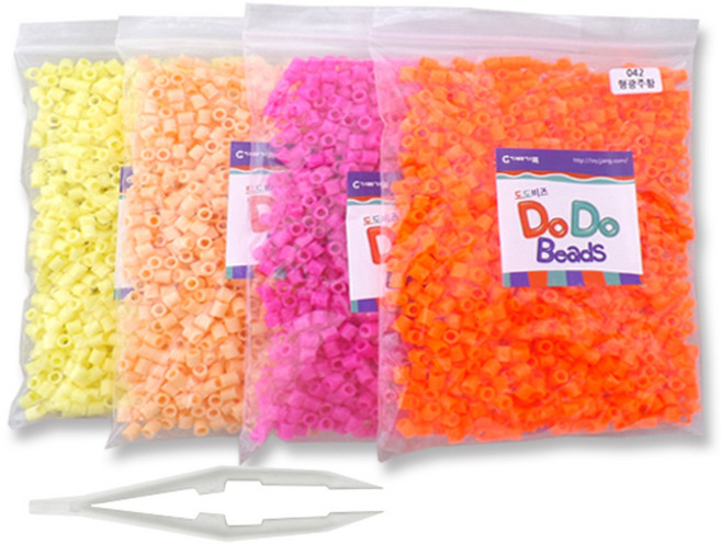 가베가족 도도비즈 학습교구 4색 리필세트 21, 44딥핑크, 42 형광주황, 84 살몬피치, 114 상아색, 1세트