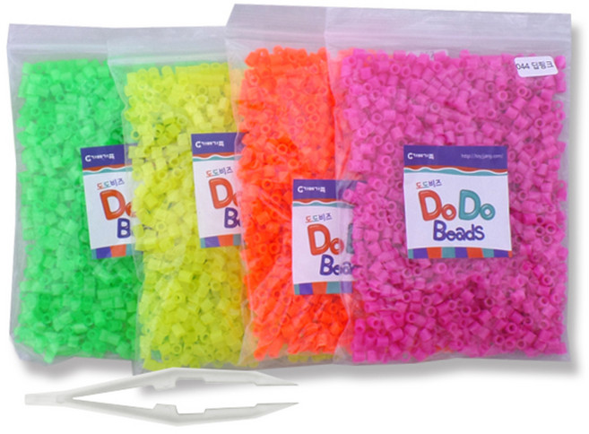 가베가족 도도비즈 학습교구 4색 리필세트 6, 44 딥핑크, 57 형광스칼렛, 61 형광레몬유리, 29 형광초록, 1세트