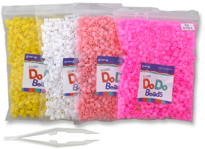 가베가족 도도비즈 학습교구 4색 리필세트 16, 56 로즈핑크, 25 피치핑크, 23 흰색, 60 노랑, 1세트