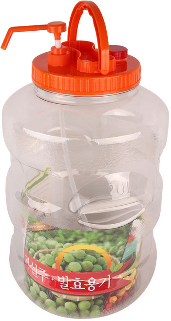 동아정밀공업옥야 펌핑 과실주 담금병 발효용기 투명, 15L, 1개