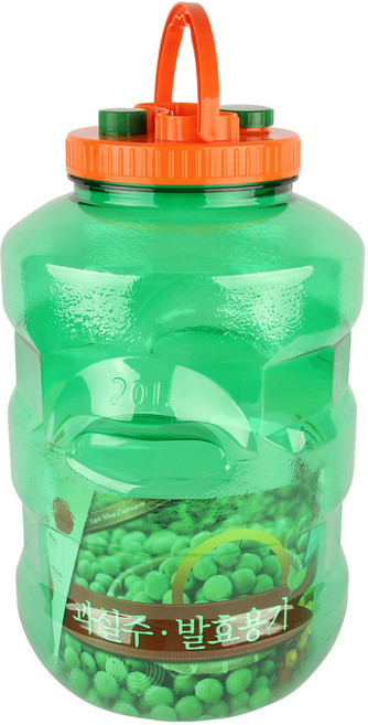 동아정밀공업옥야 클래식 과실주 담금병 발효용기 그린, 25L, 1개