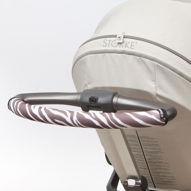 마니또 클린그립 유모차 핸들커버 스토케 익스플로리, 지브라 브라운, 1개