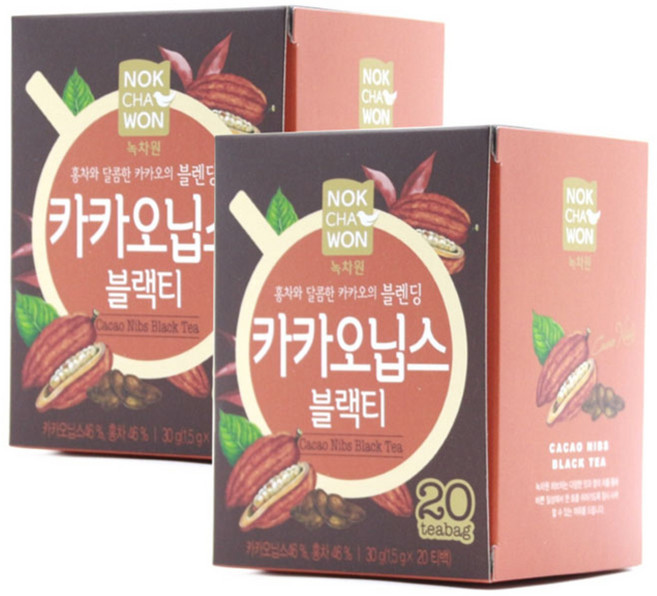 녹차원 카카오닙스 블랙티 20p, 30g, 20개