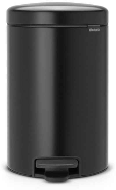 brabantia New Icon 腳踏式垃圾桶 12L, 啞光黑