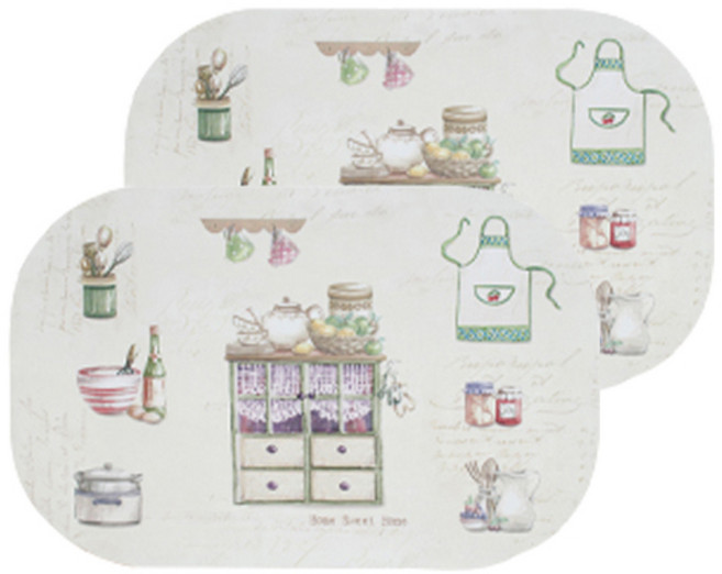 국산 스위트홈 식탁매트, 혼합 색상, 435 x 285 mm, 2개