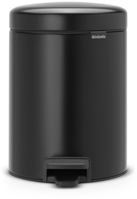 brabantia New Icon 腳踏式垃圾桶 5L, 霧面黑
