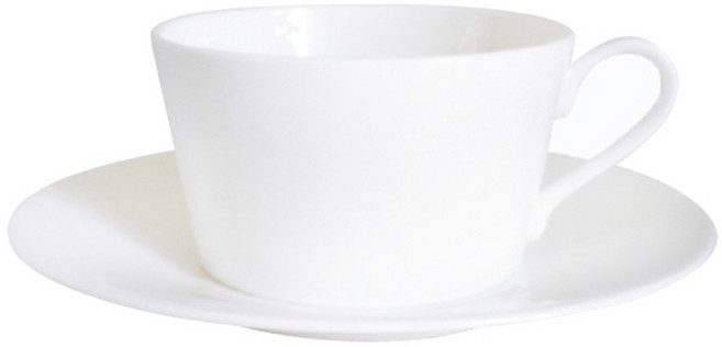 린넨화이트 한국도자기 H 스타일 커피잔, 화이트, 1개